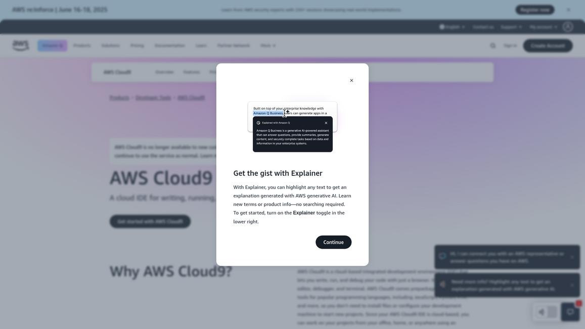 Aws Cloud9 Homepage