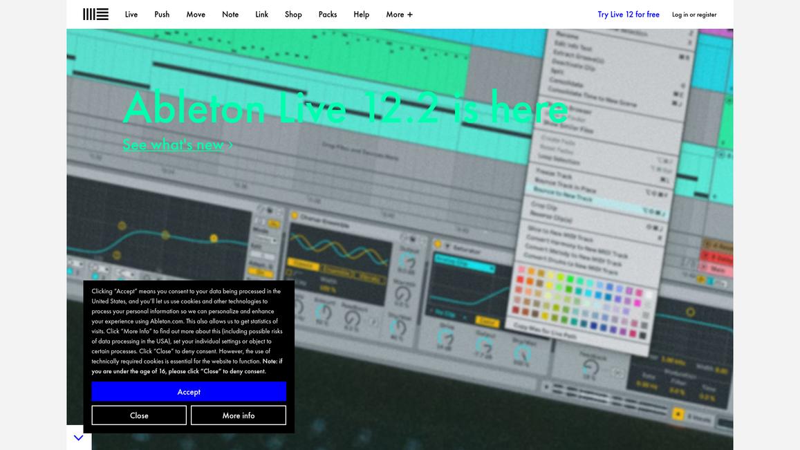 Ableton Homepage
