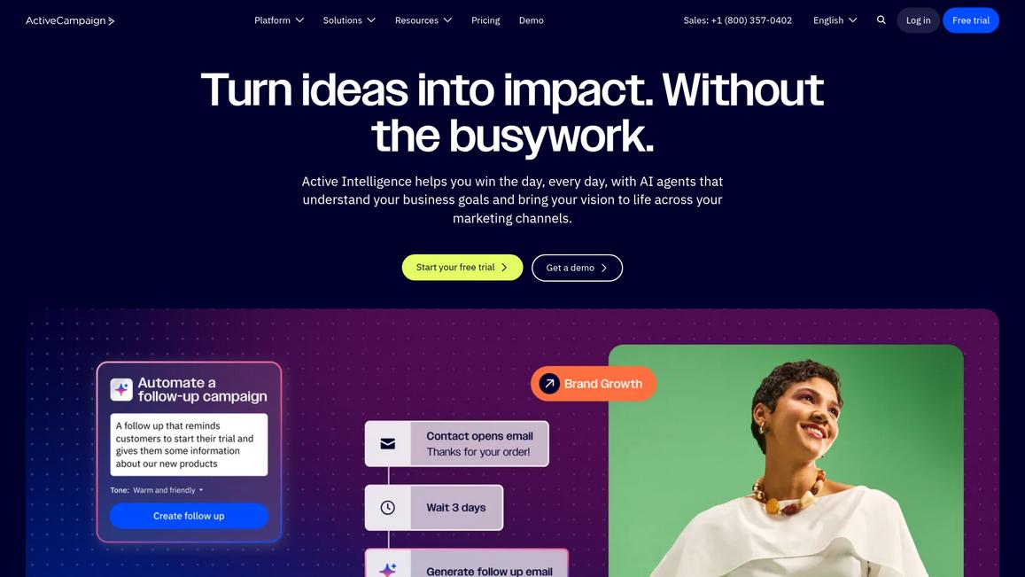 Active Campaign Homepage