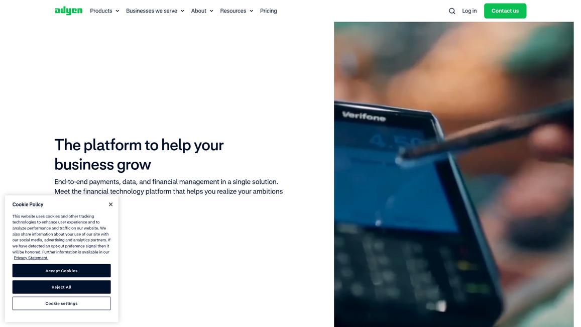 Adyen Homepage