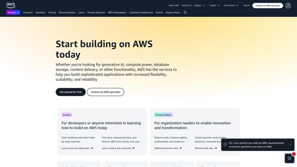 Amazon Web Services Homepage