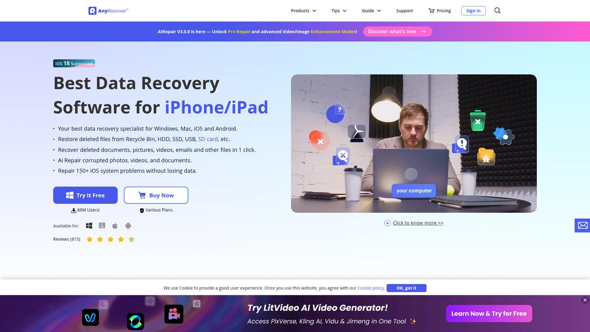 Any Recover Homepage