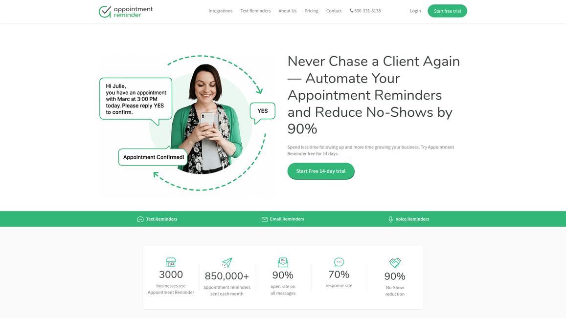 Appointment Reminder Homepage