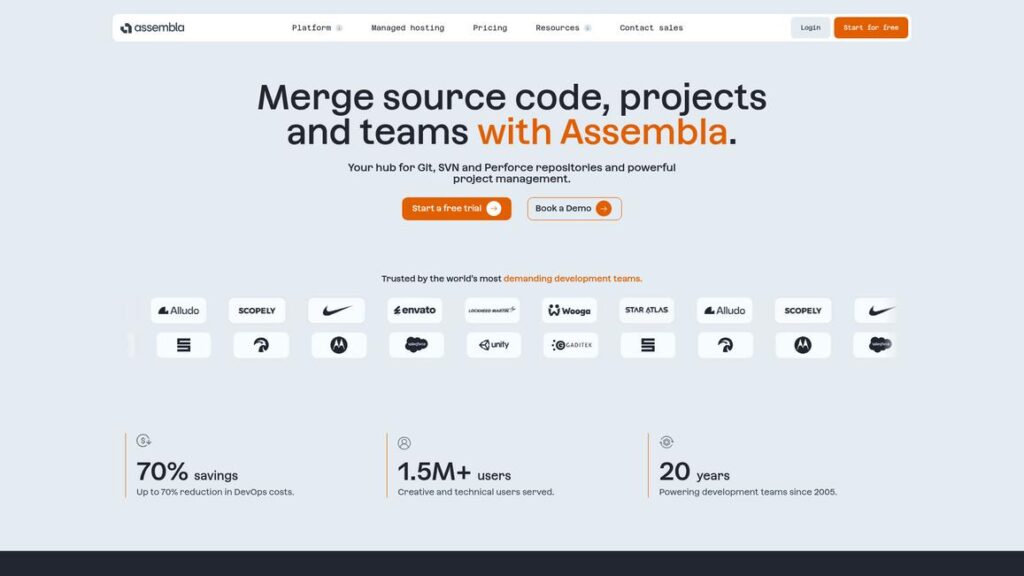 Assembla Homepage
