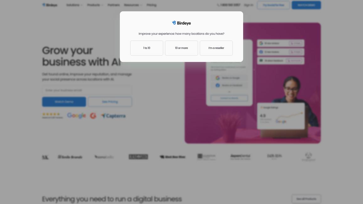 Birdeye Homepage