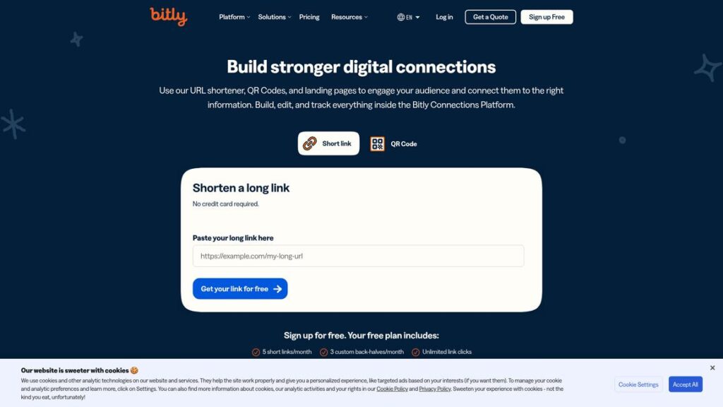 Bitly Homepage