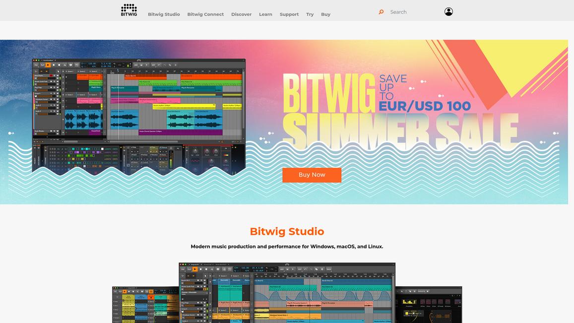 Bitwig Homepage