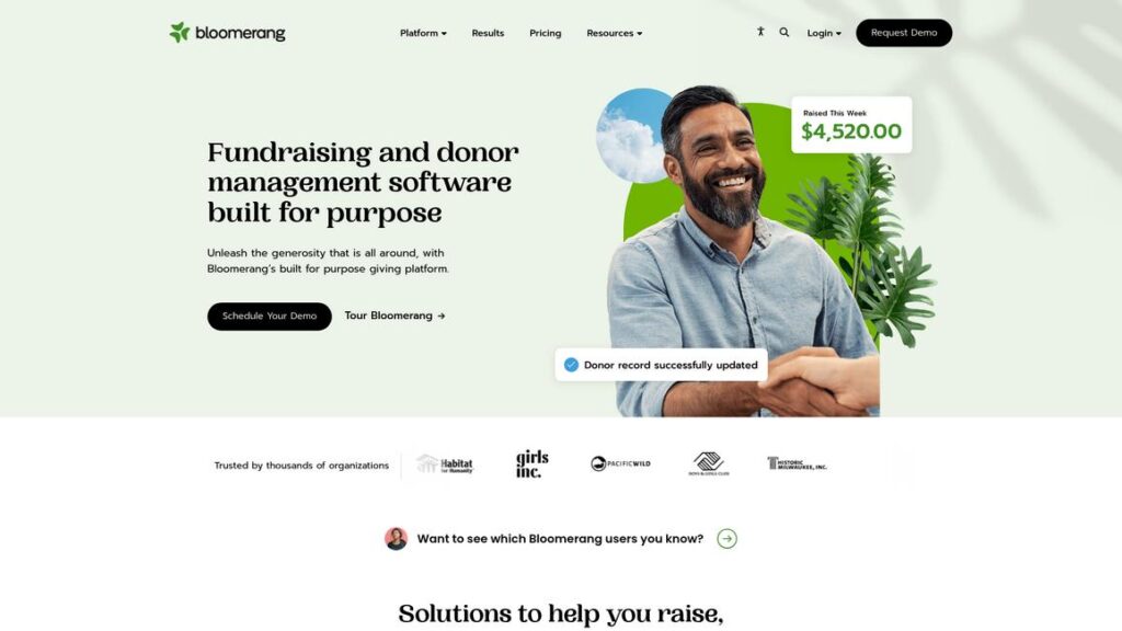 Bloomerang Homepage
