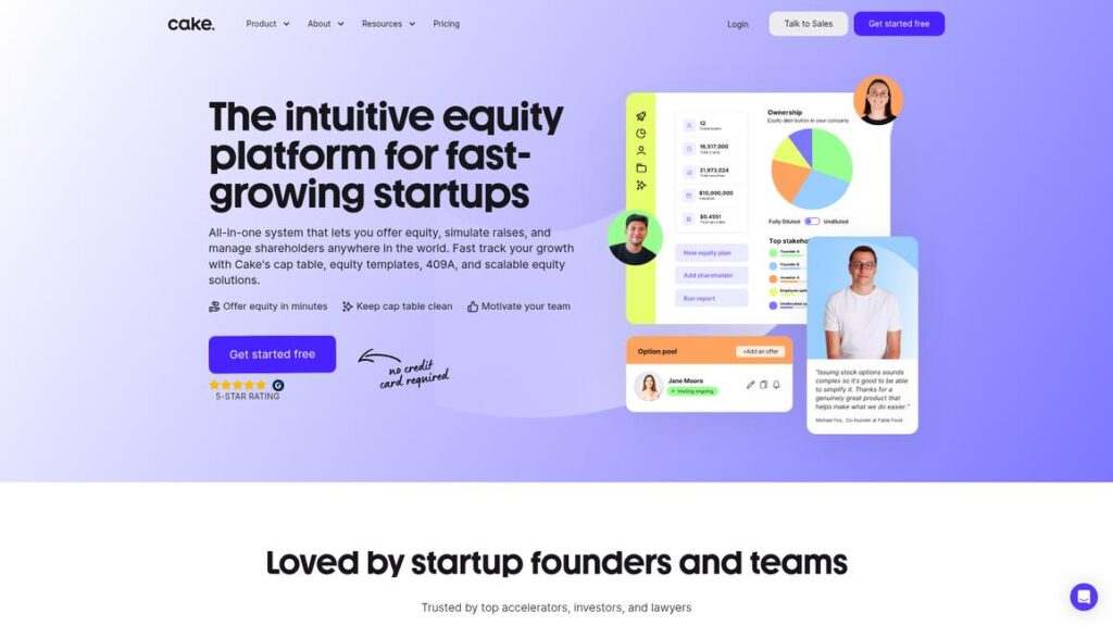 Cake Equity Homepage