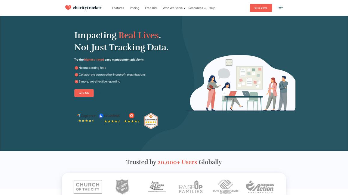 Charity Tracker Homepage