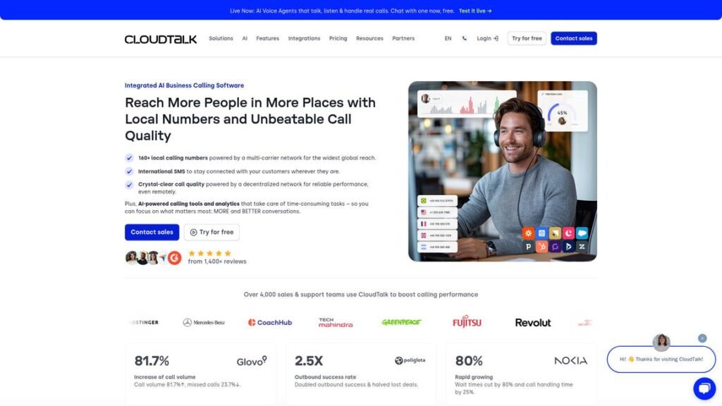 CloudTalk Homepage
