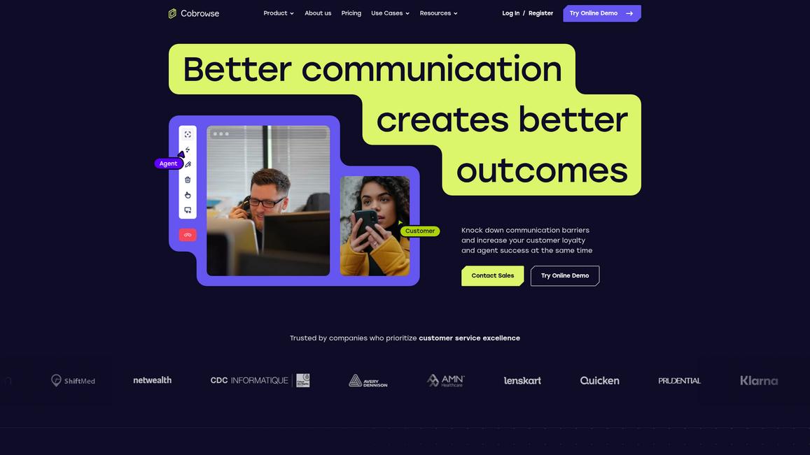 Cobrowse.Io Homepage
