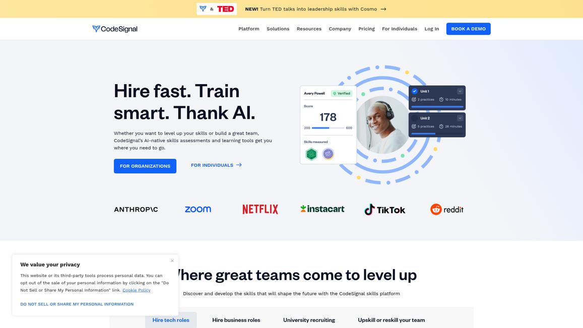 Code Signal Homepage