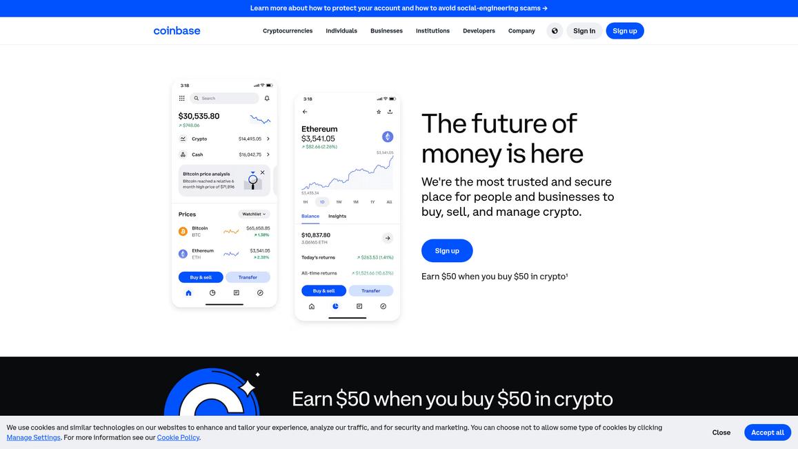 Coinbase Homepage