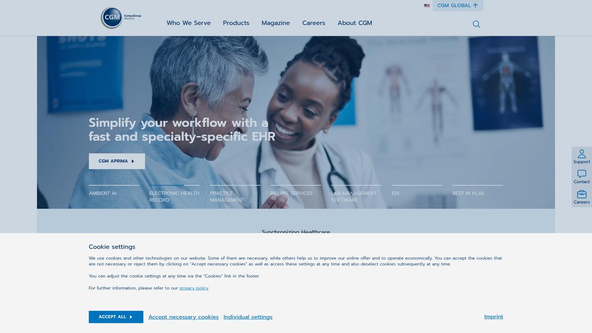Compu Group Medical Homepage