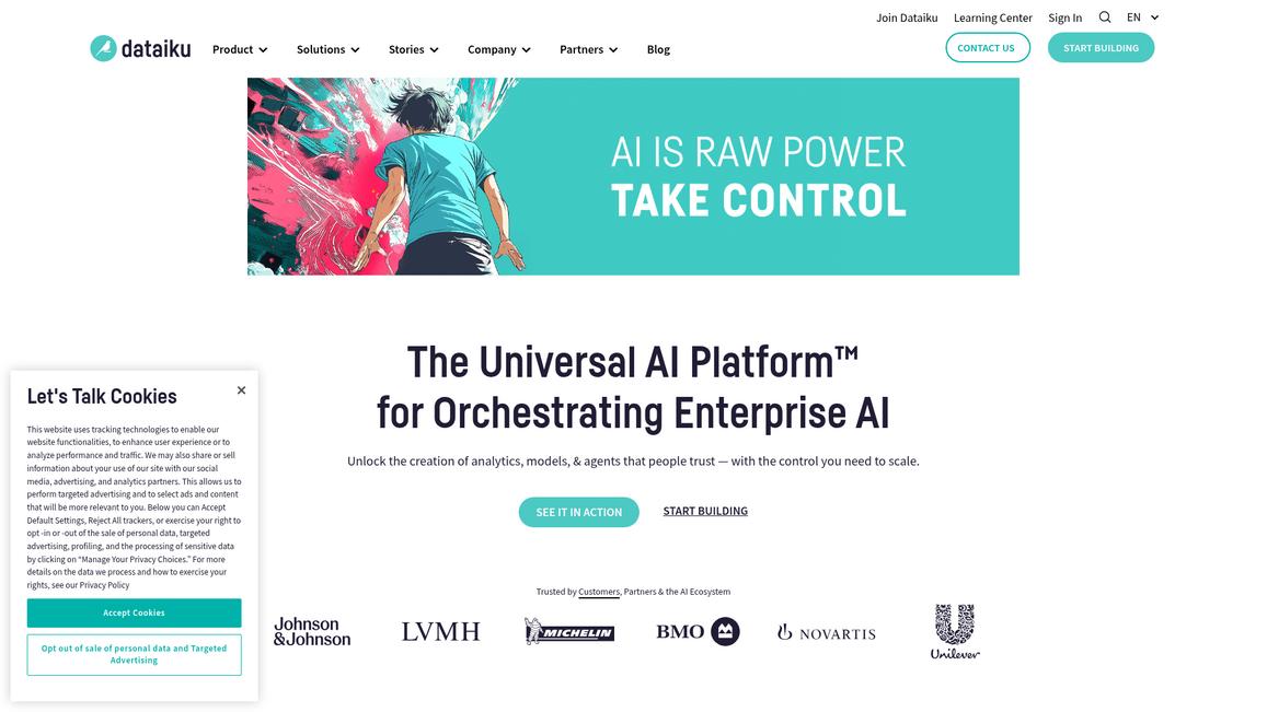Dataiku Homepage