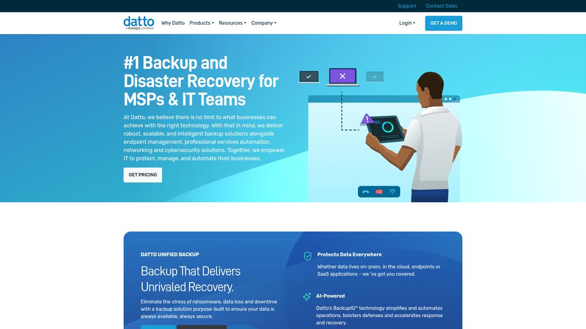 Datto Homepage