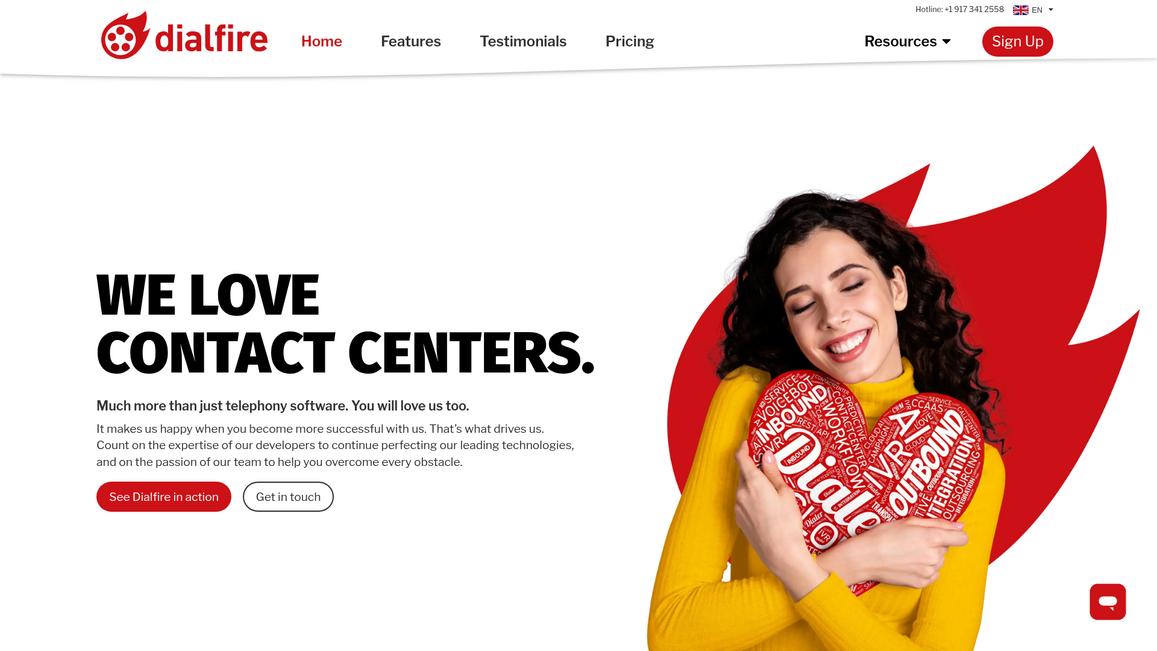 Dialfire Homepage