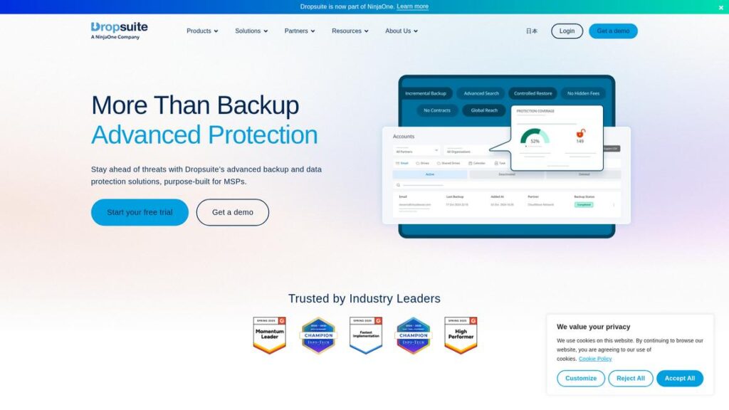 Dropsuite Homepage