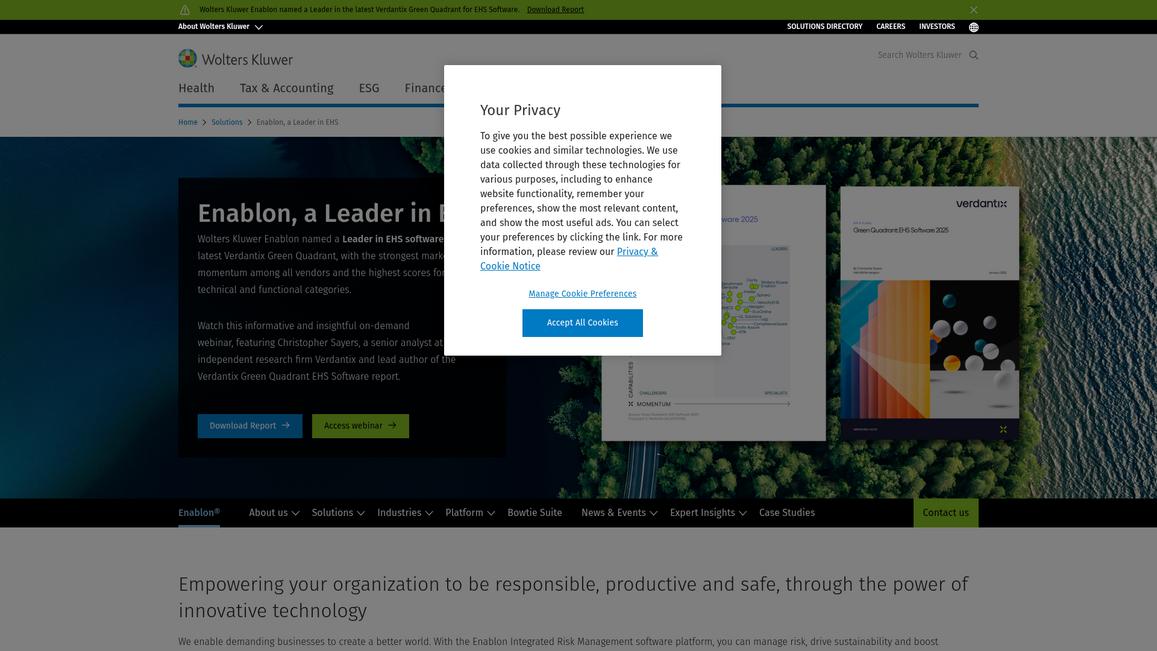 Enablon Homepage