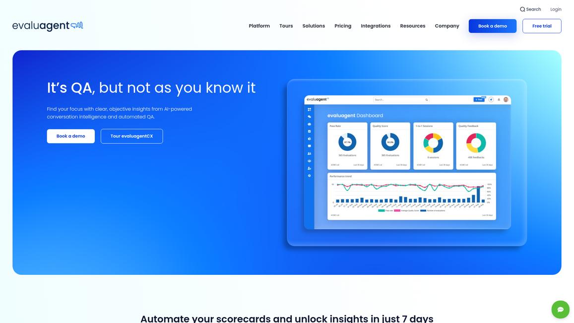 Evalu Agent Homepage