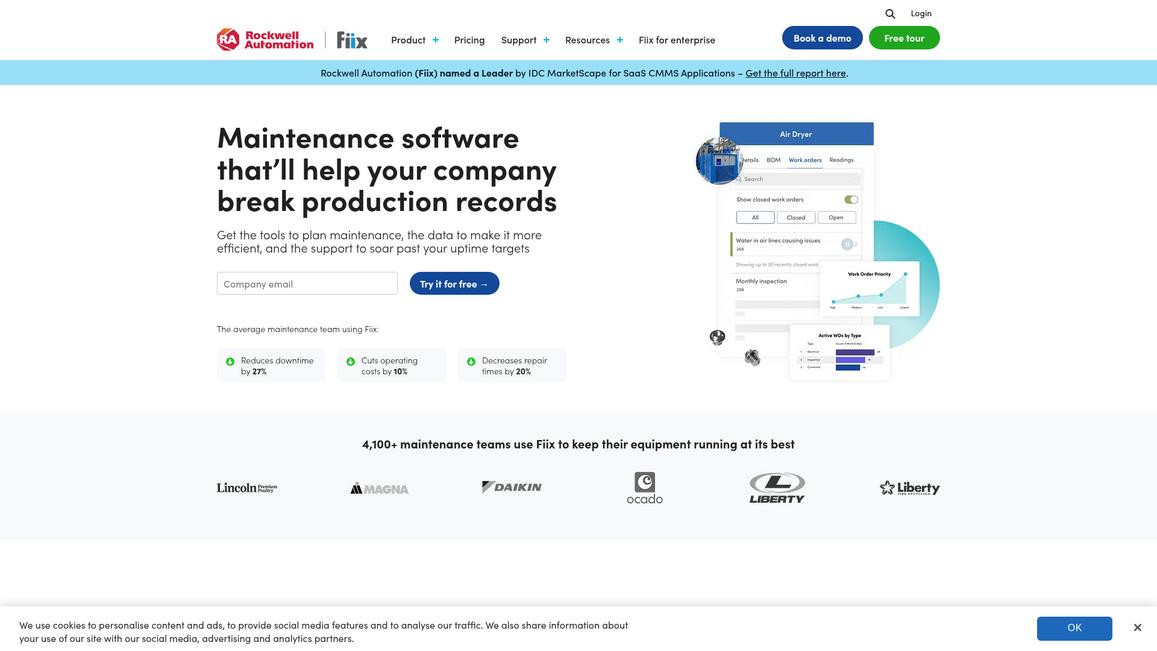Fiix Homepage