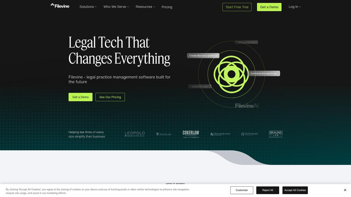 Filevine Homepage