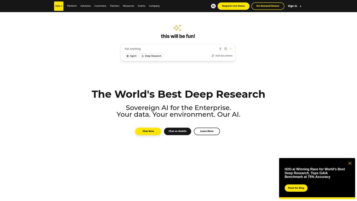 H2o.Ai Homepage