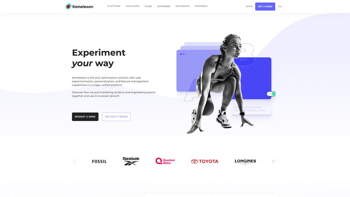 Kameleoon Homepage
