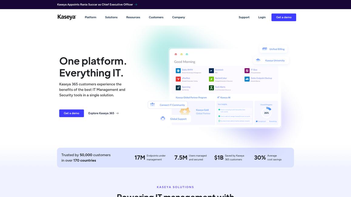 Kaseya Homepage