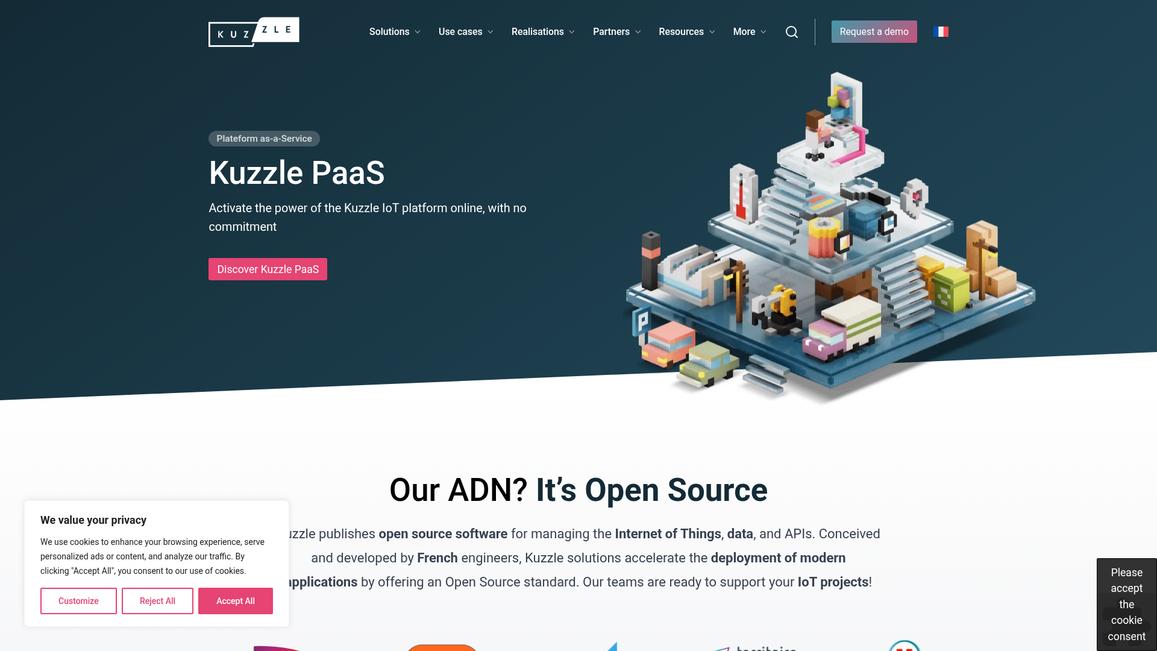 Kuzzle Homepage