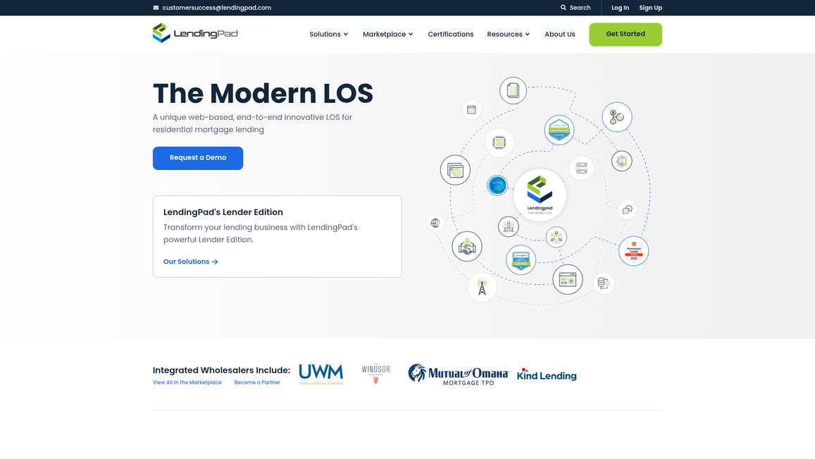 Lending Pad Homepage