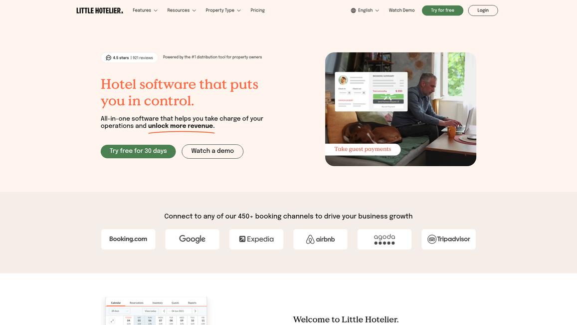 Little Hotelier Homepage