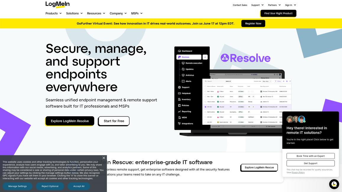 Log Me In Homepage