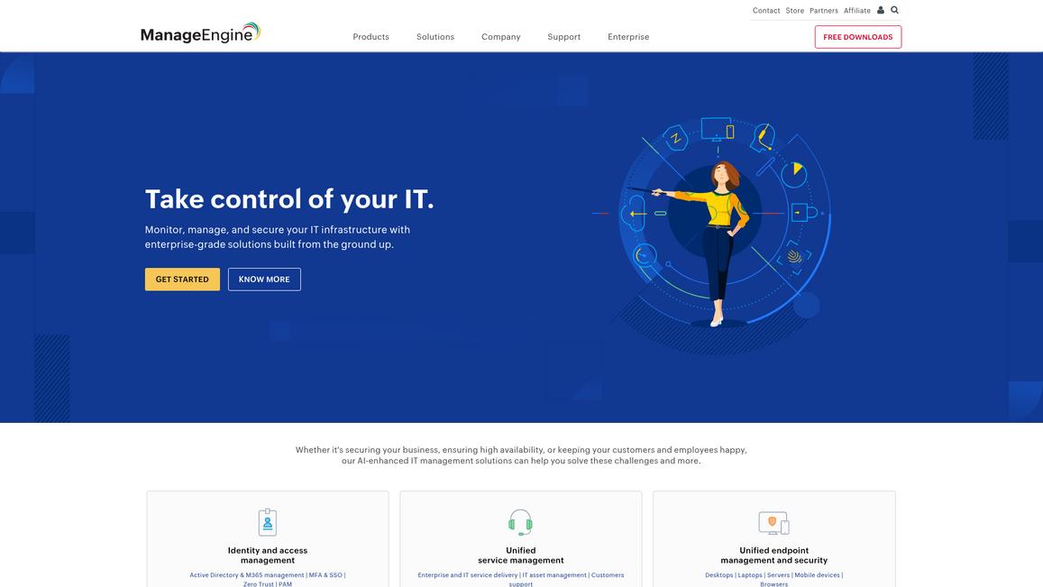 Manage Engine Homepage
