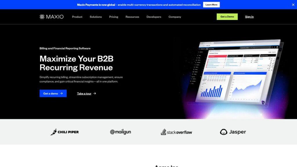 Maxio Homepage