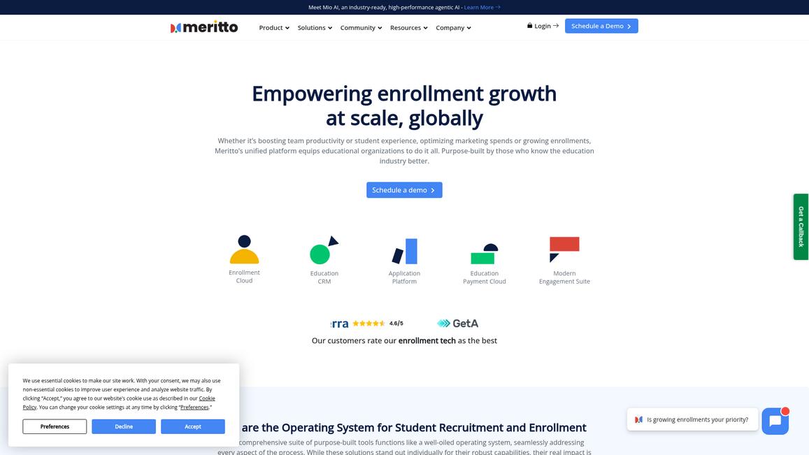 Meritto Homepage