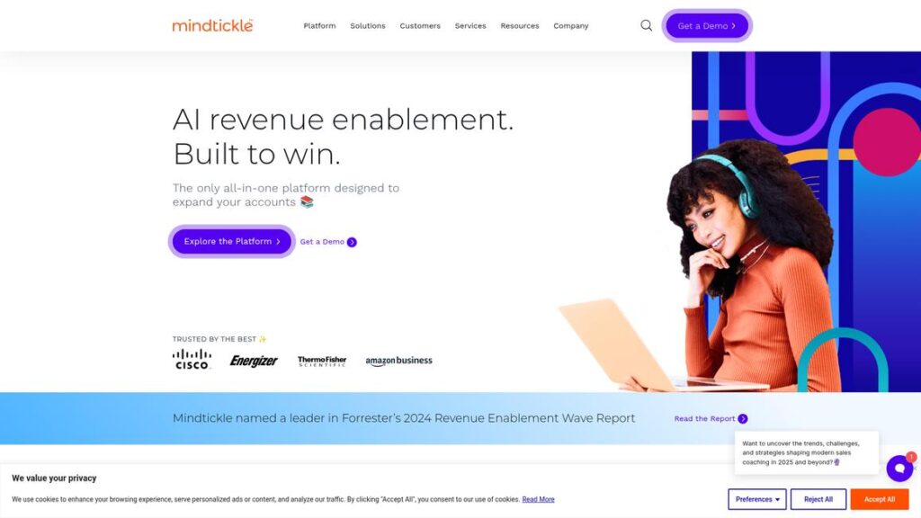 Mindtickle Homepage