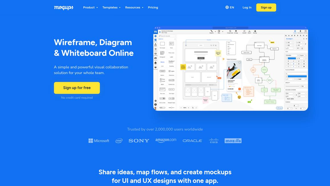 Moqups Homepage