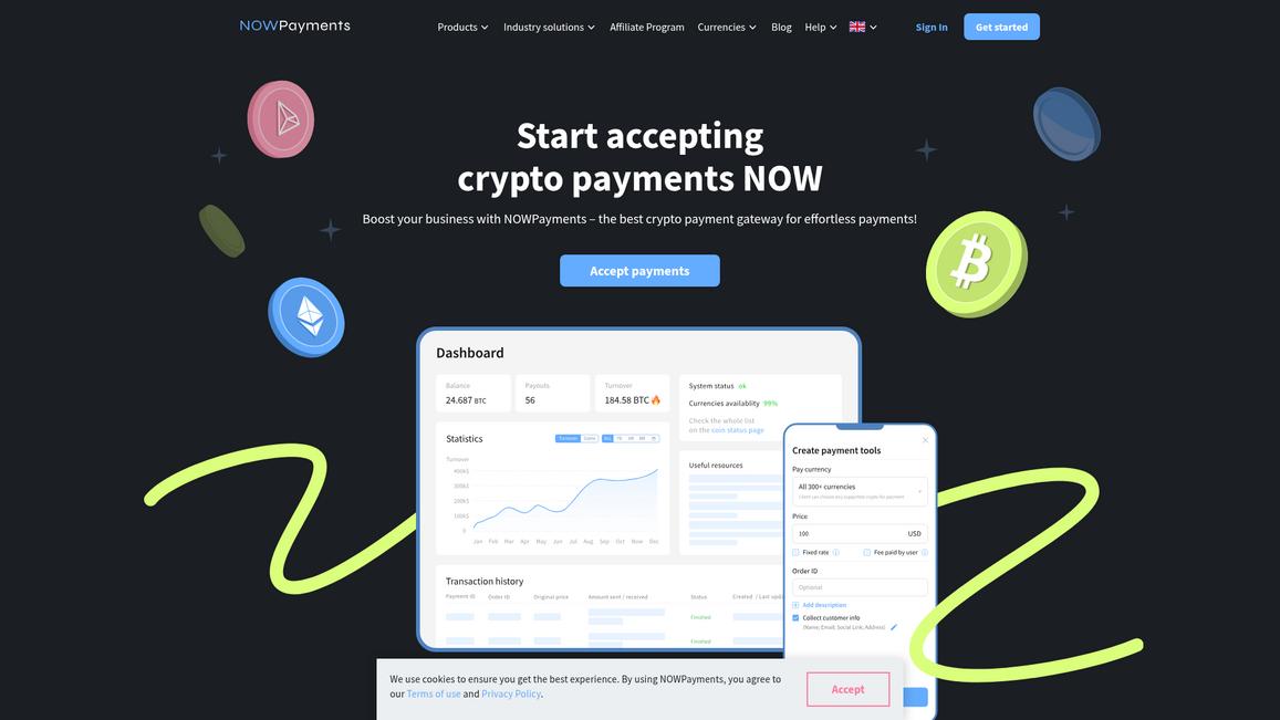Nowpayments Homepage