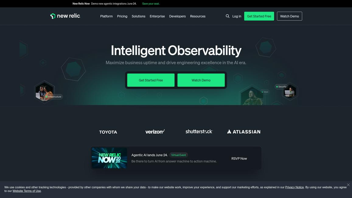 New Relic Homepage