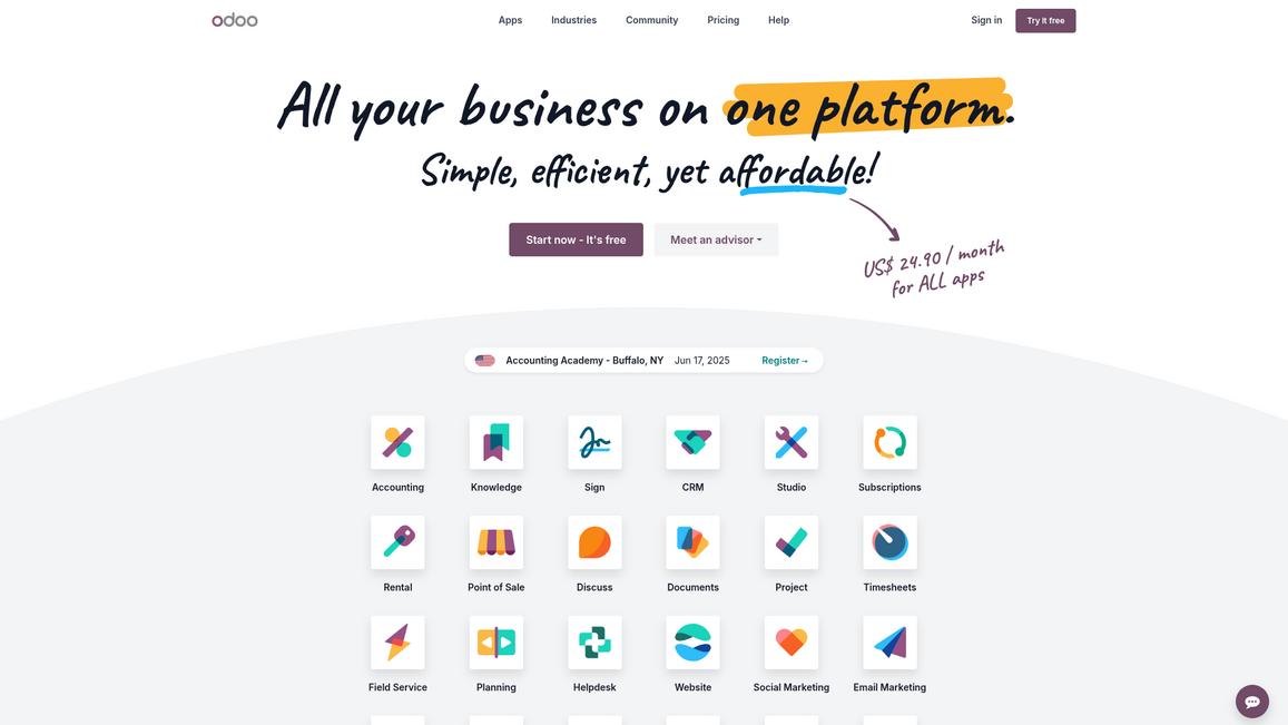 Odoo Homepage