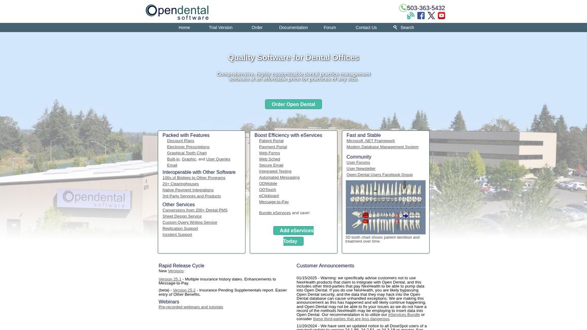 Open Dental Homepage