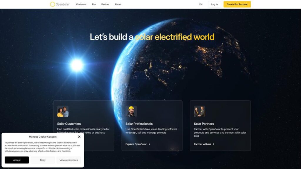 OpenSolar Homepage