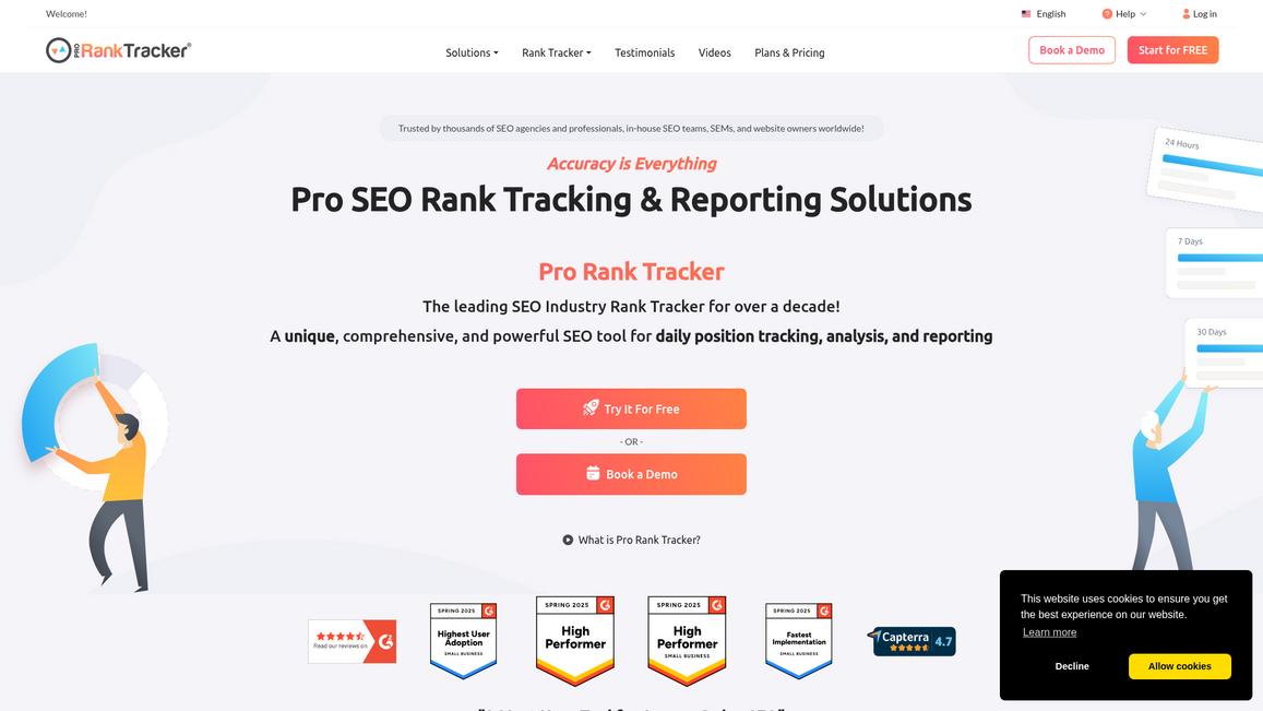 Pro Rank Tracker Homepage