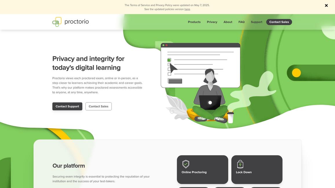 Proctorio Homepage