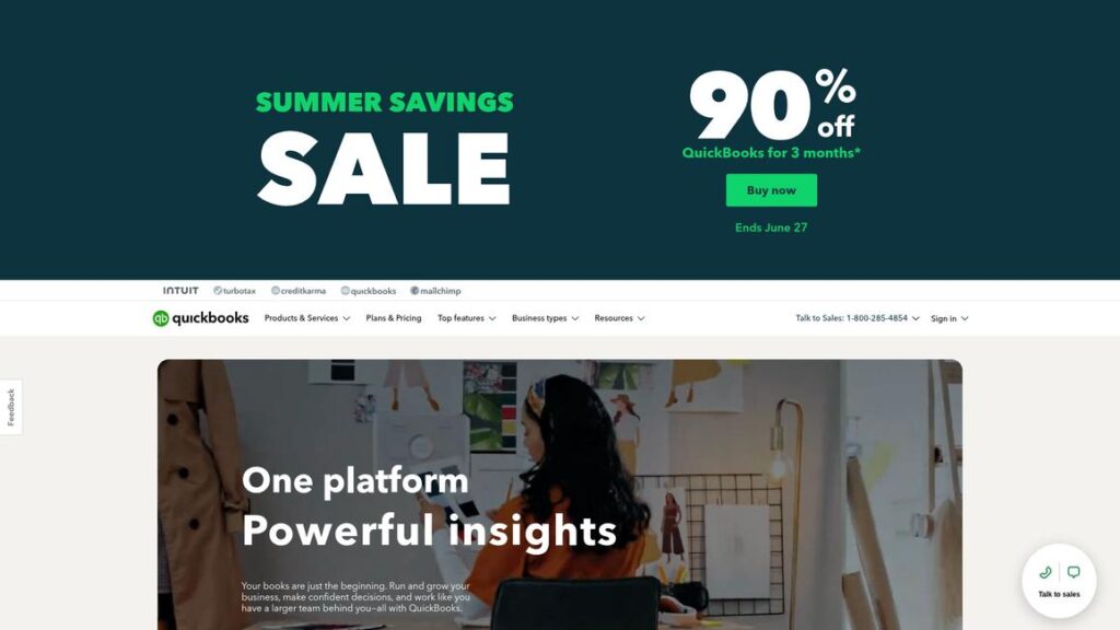 QuickBooks Homepage