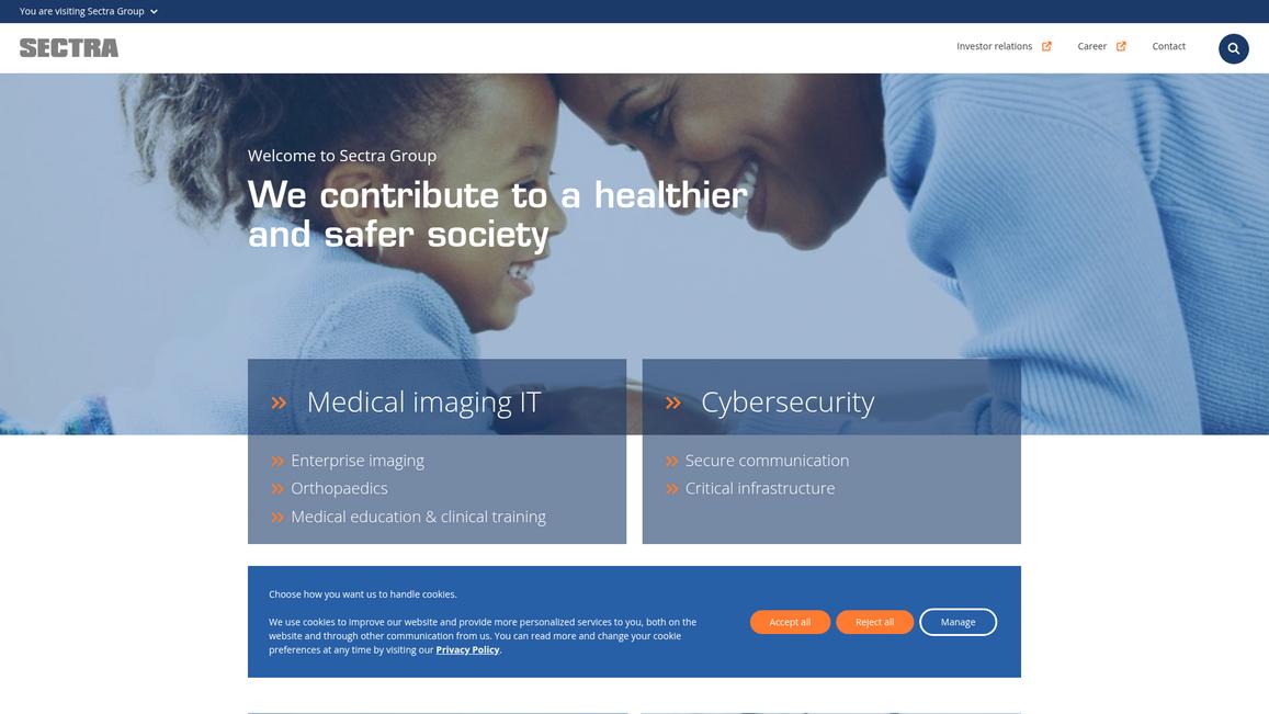 Sectra Homepage