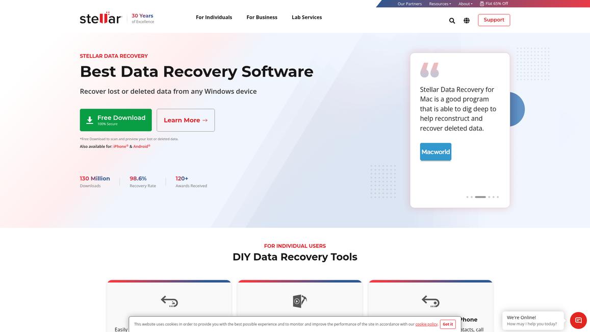 Stellar Data Recovery Homepage
