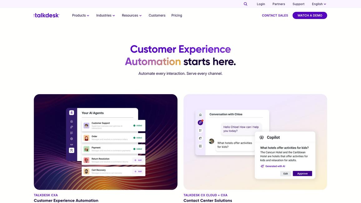 Talkdesk Homepage